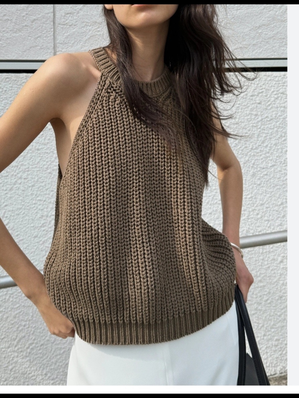Denver Hayes Knit Halter Tank Top